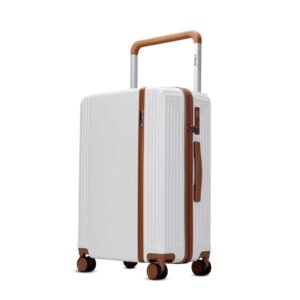 Timus Starlite Hard-Sided Polycarbonate Large Check-in Luggage - 101L | Premium Wide Handle Trolley Bag with in-Built TSA Lock & Side Hook | 360° Rotating Wheels - 78cm Hard Luggage